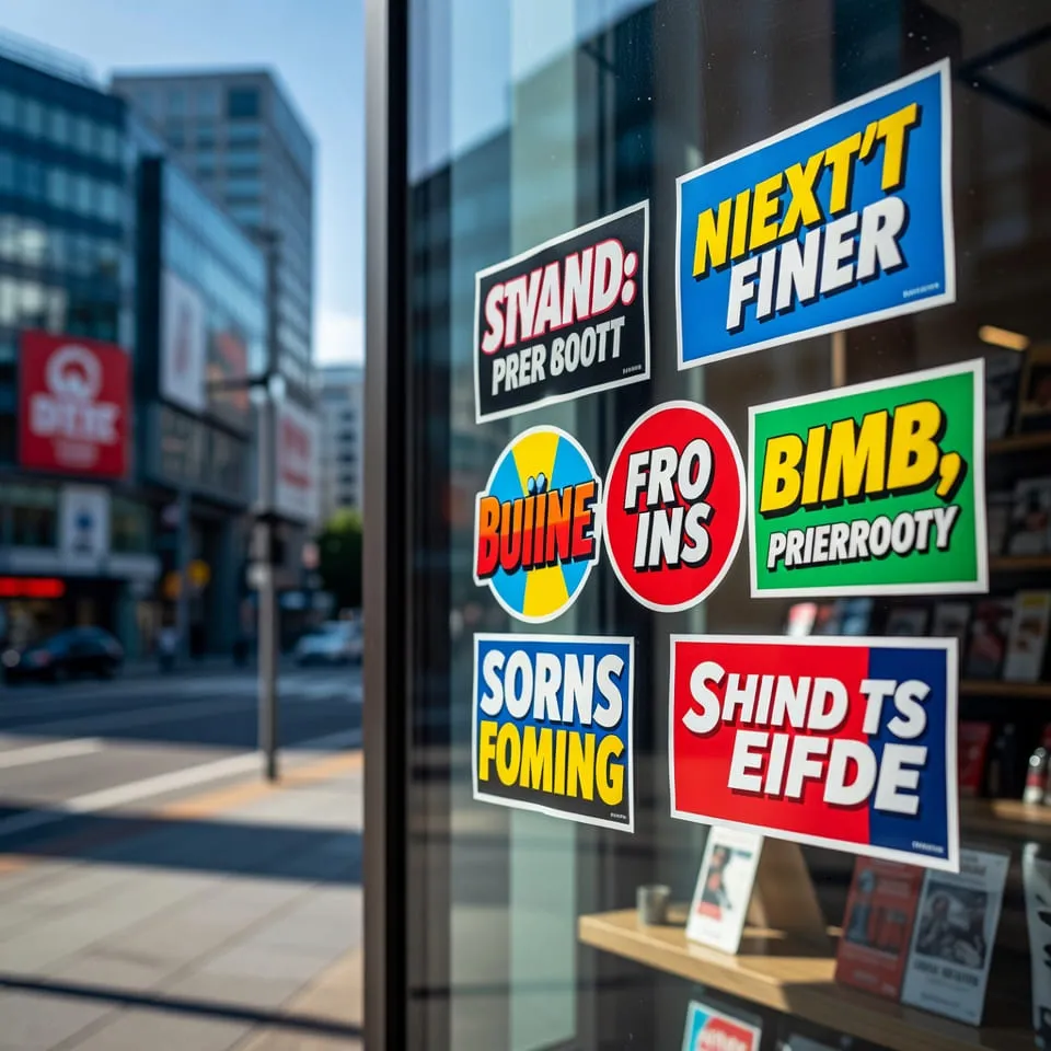 Виниловые наклейки для наружной рекламы: стойкие плёнки и ламинация для улицы